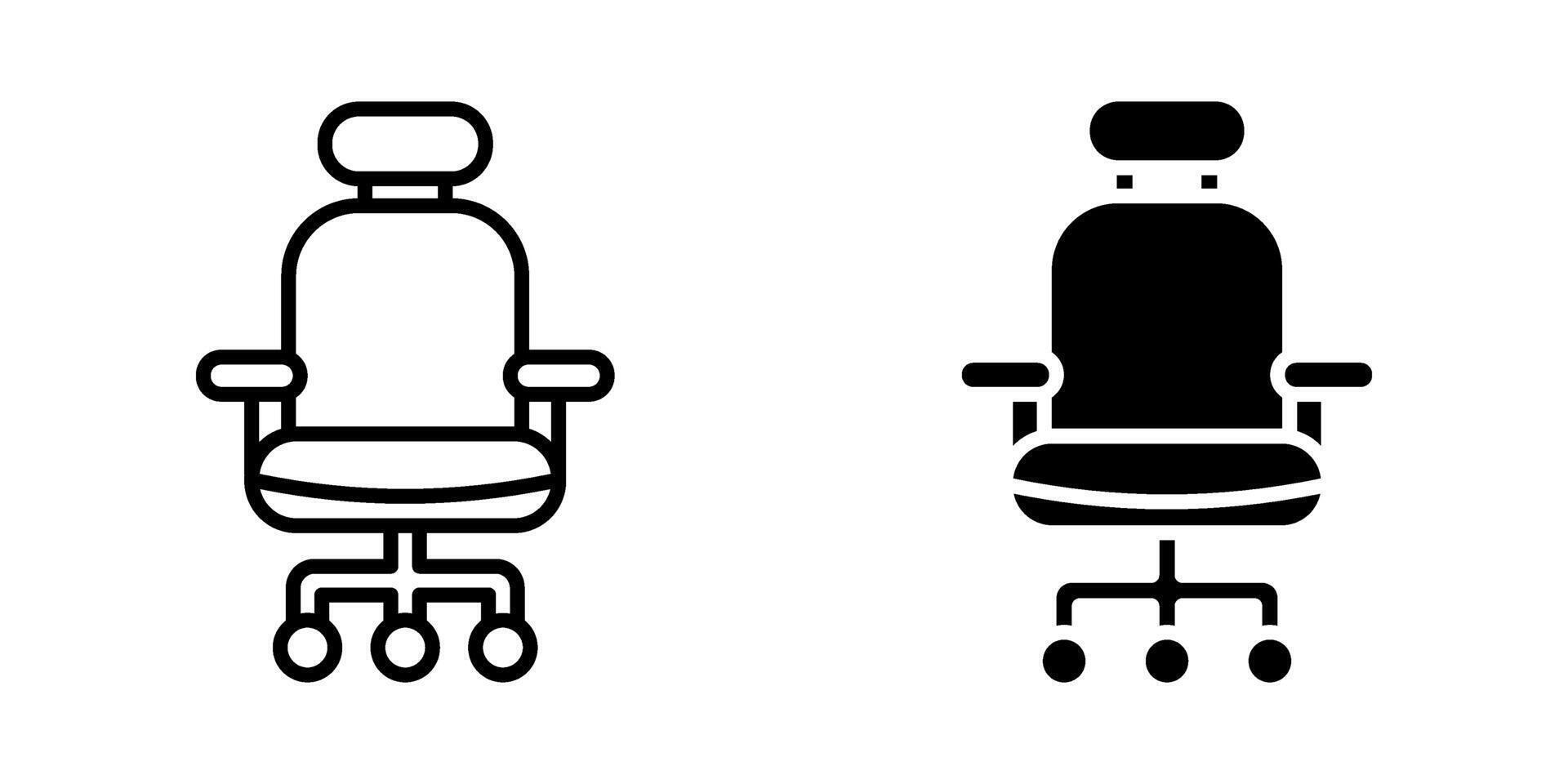 Office Chair Icon set. Symbol isolated white background. illustration. color editable. vector