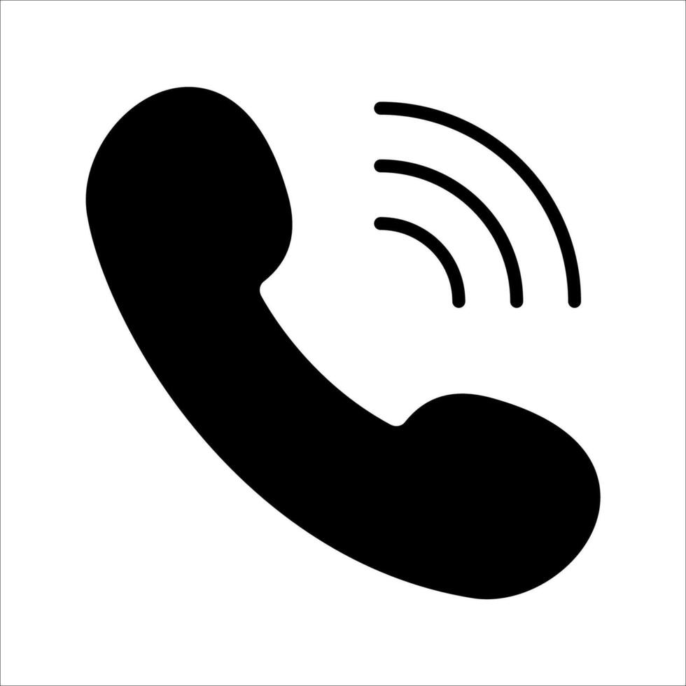 call Icon Symbol,isolated white background. illustration. color editable. vector