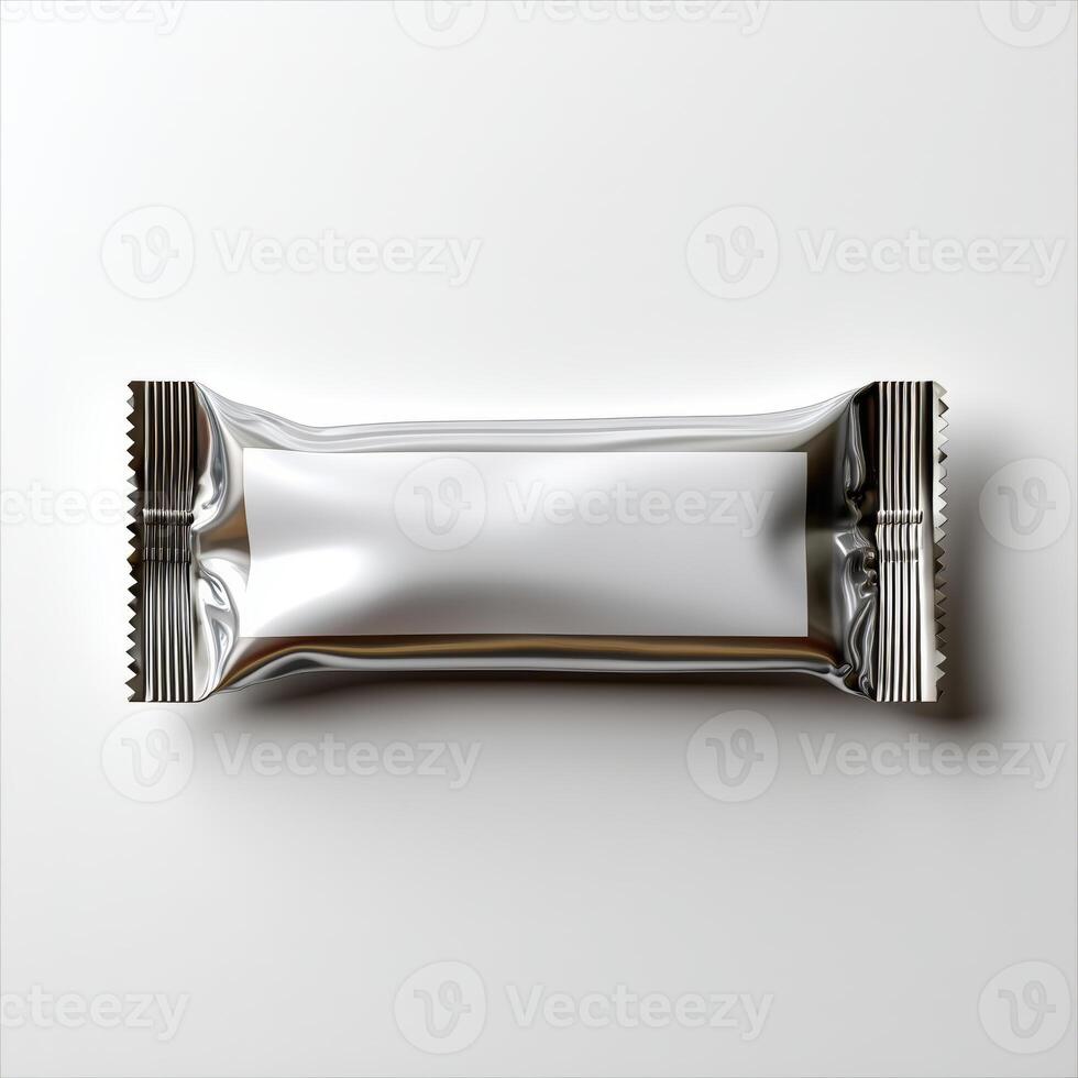 vacuum sealed package in white background with space for text for commercial use photo