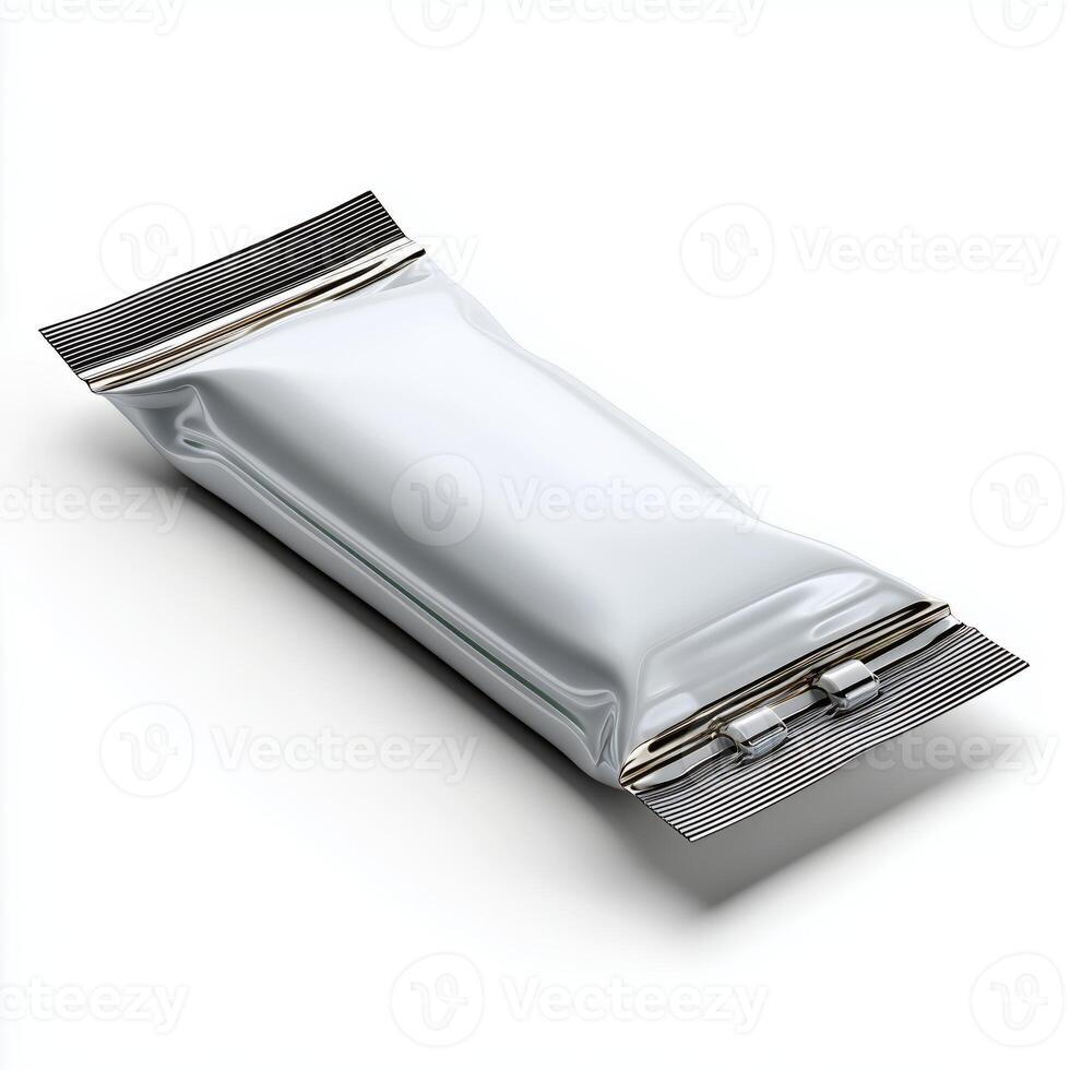vacuum sealed package in white background with space for text for commercial photo