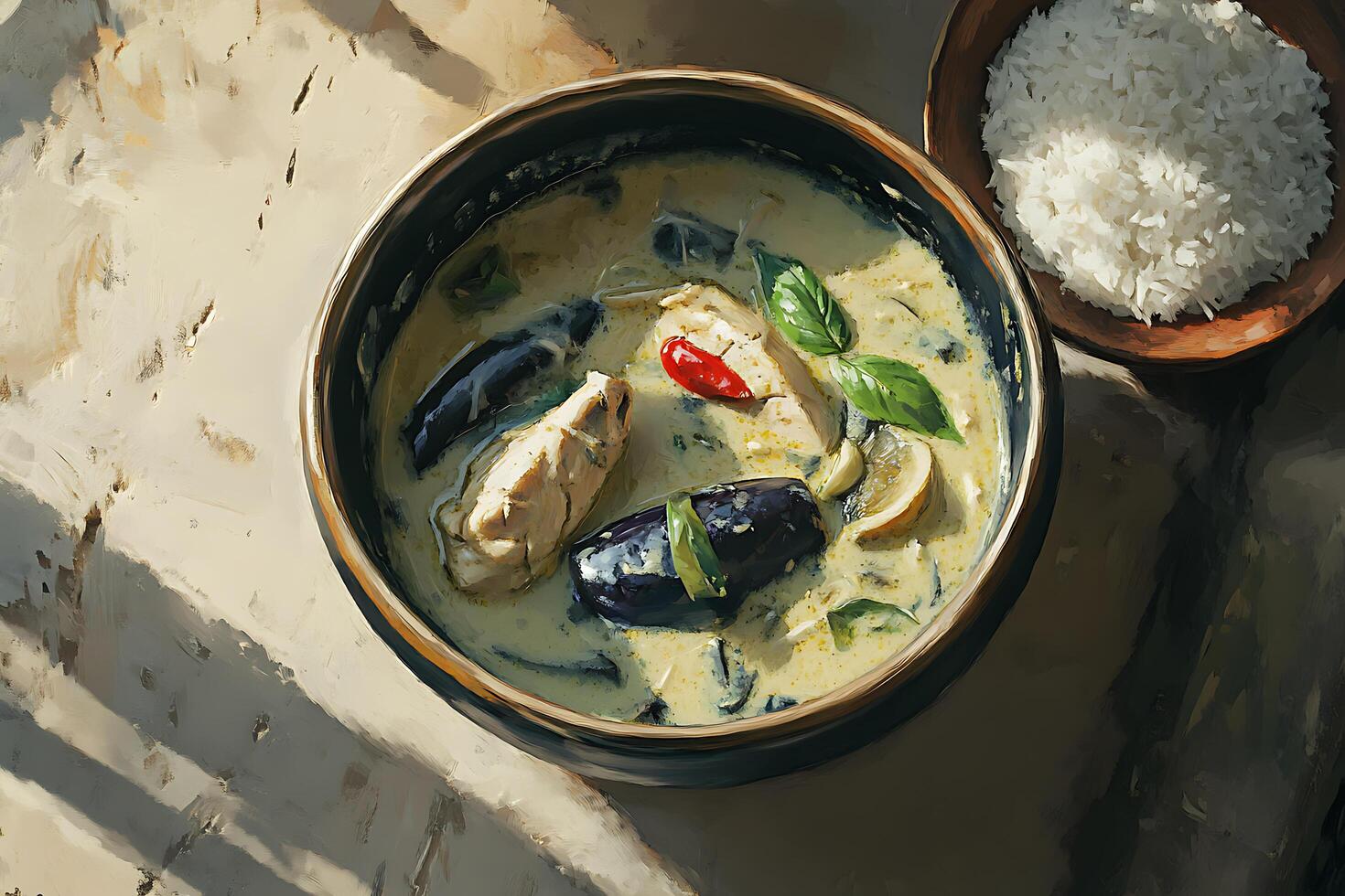 Thai Green Curry with Jasmine Rice photo
