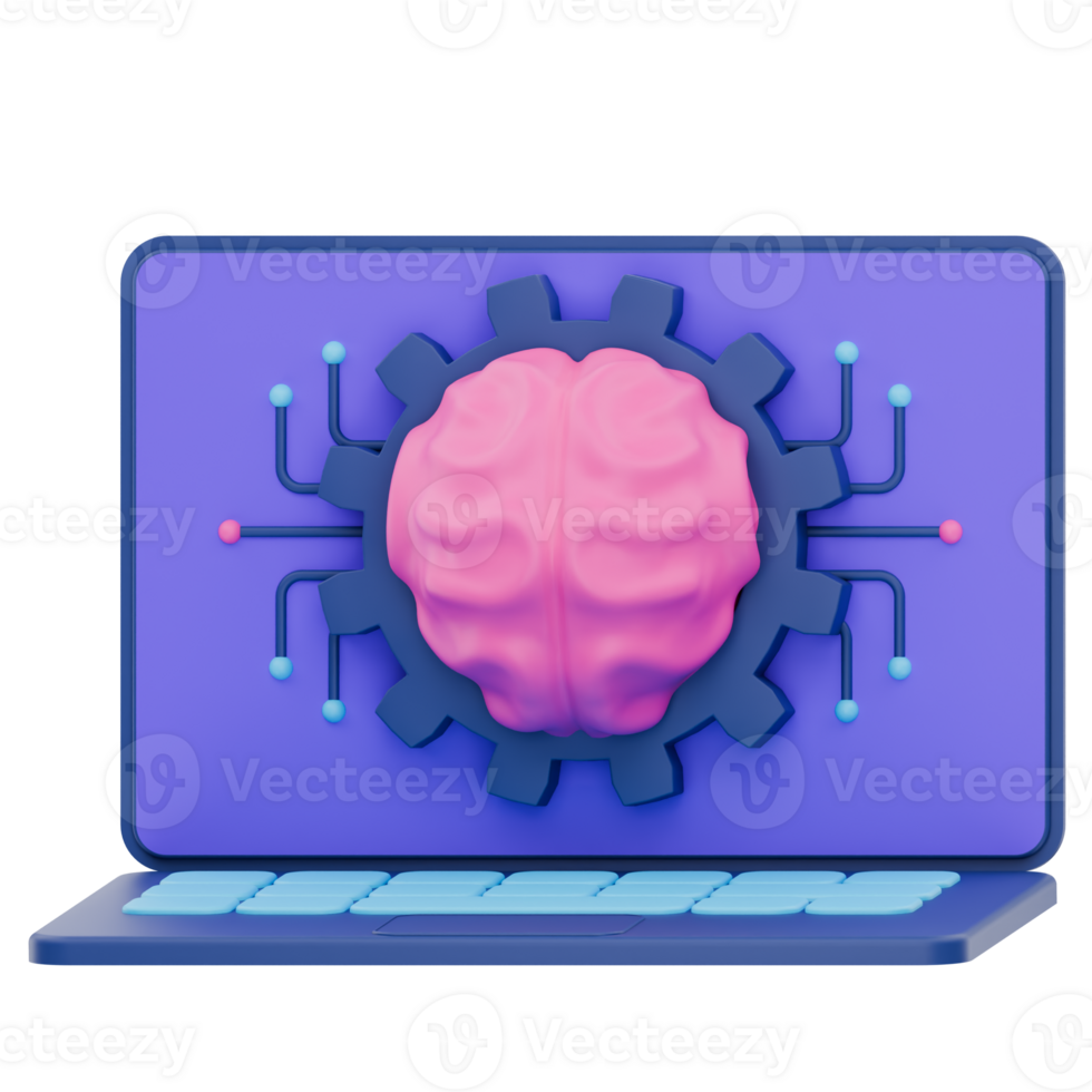 3D Machine Learning Laptop png