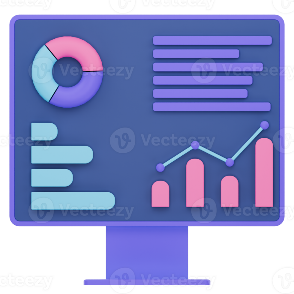 3D Data Analytics Dashboard png