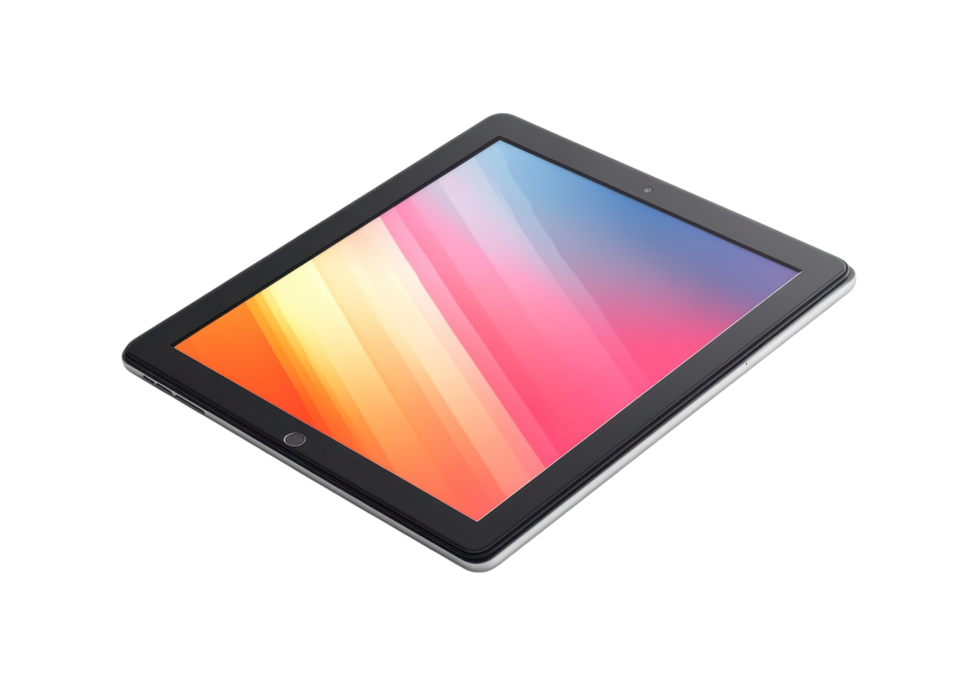 High-resolution digital tablet with bright display isolated on transparent background png