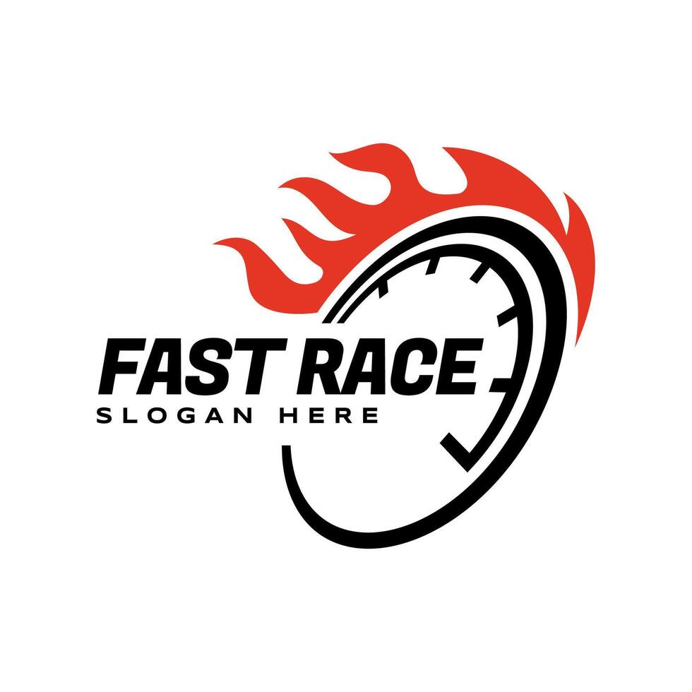 Fast race logo design vector