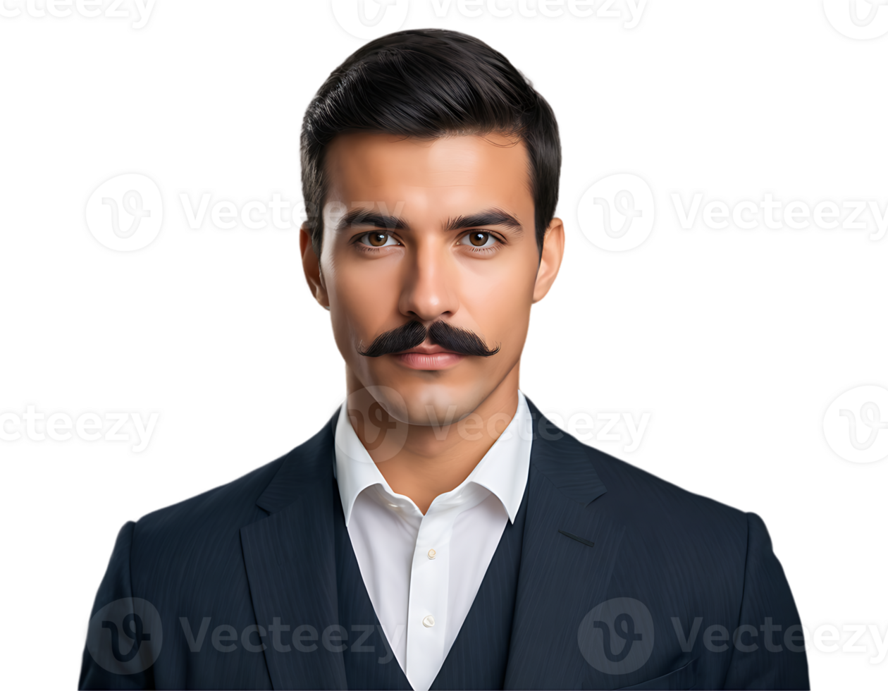 A man with a moustache and a suit png