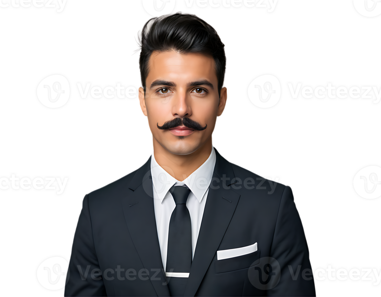 A man with a mustache and a suit png
