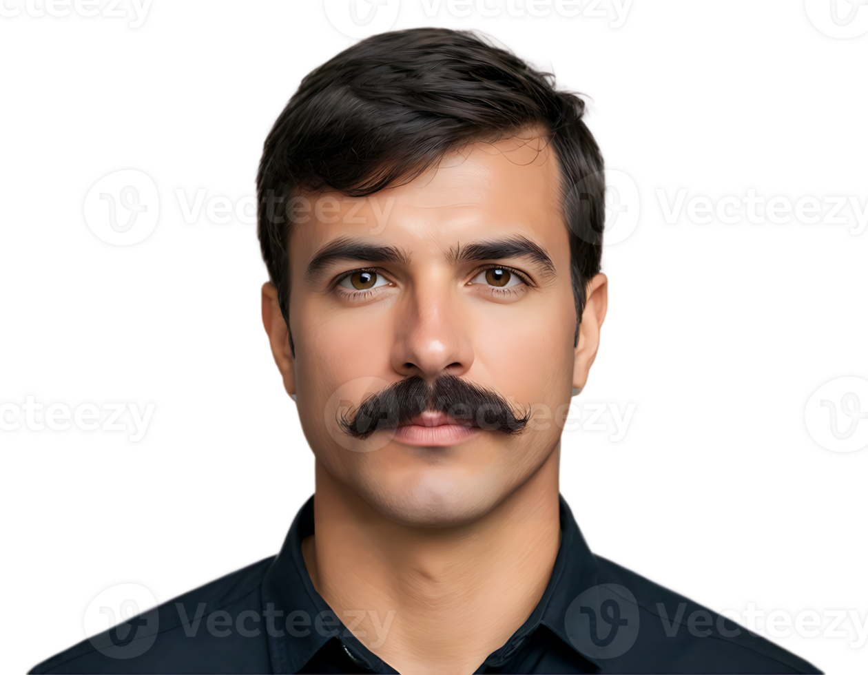 A man with a mustache on his face png