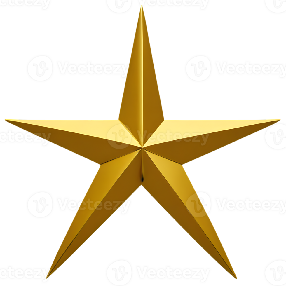 A golden star png