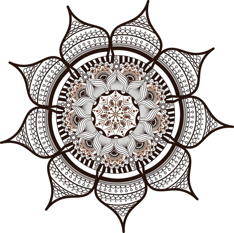 Mandala Art Easy Design vector