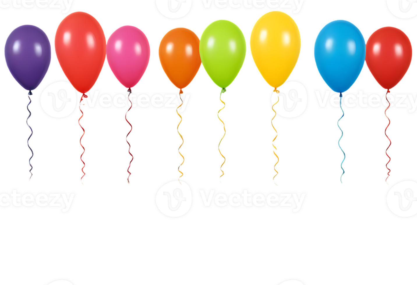 A group of balloons with transparent background png