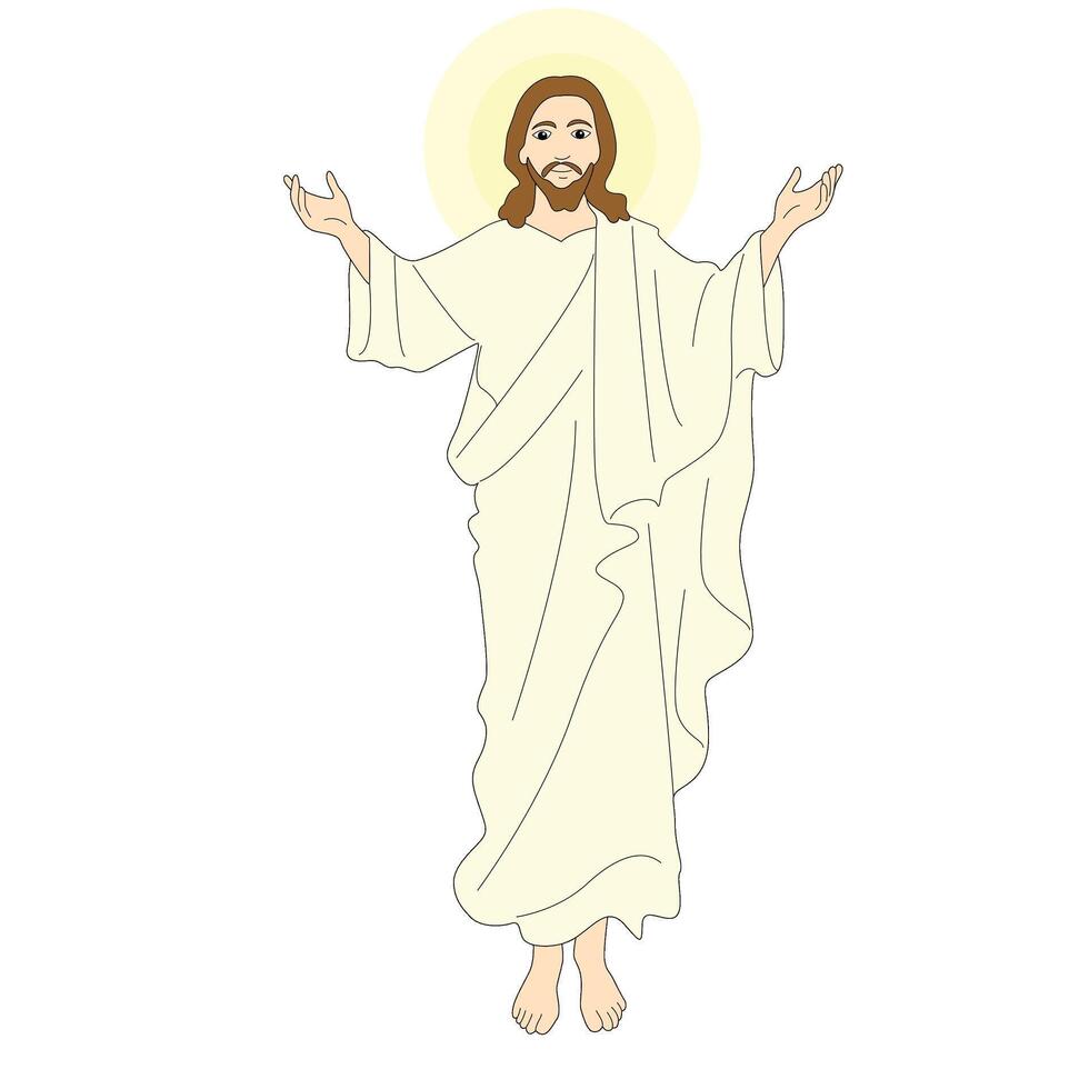 Jesus Christ resurrections illustration vector