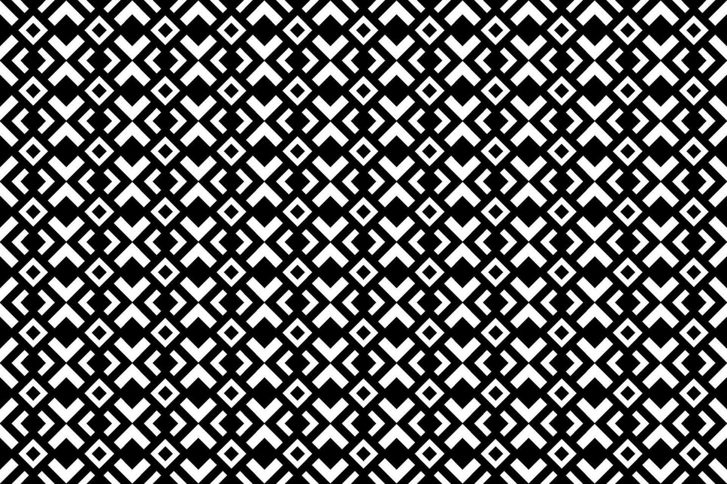 Abstract seamless geometric pattern with squares and rhombuses. Black and white repeating decorative pattern design. vector