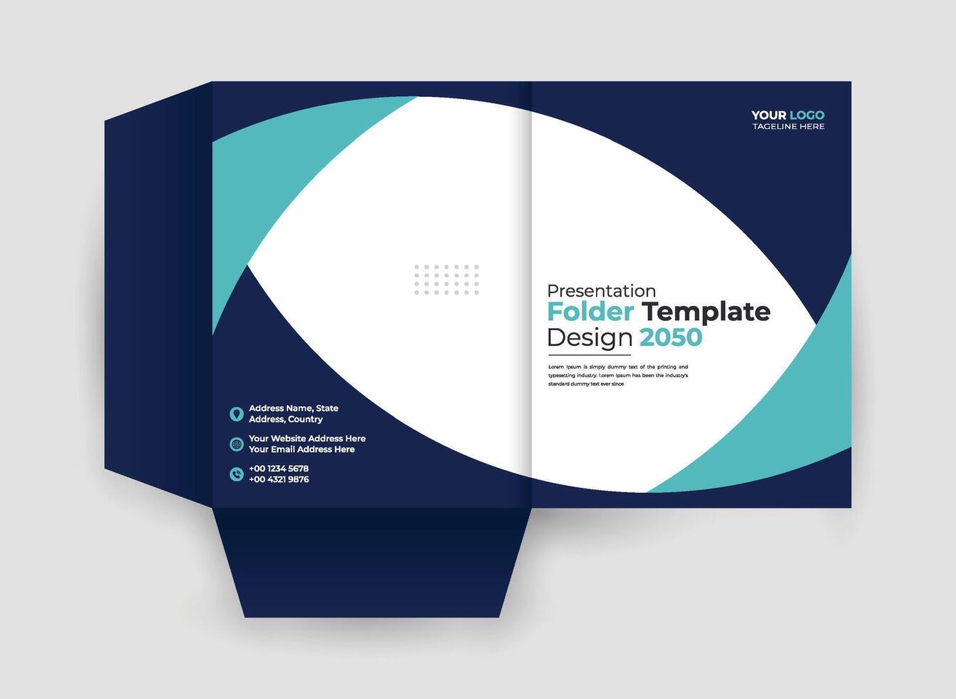 Professional Corporate Folder Design vector