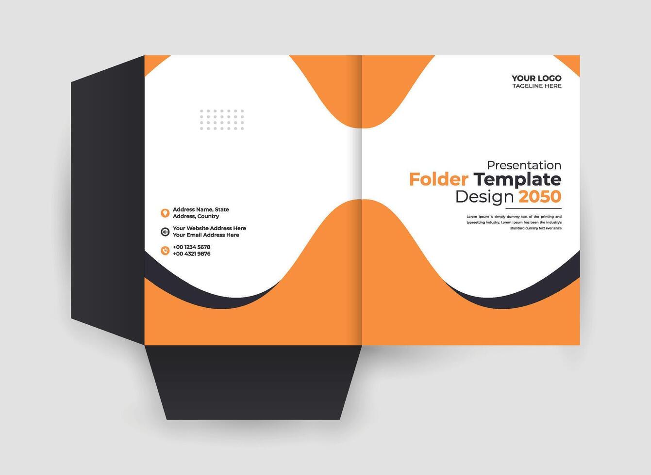 Stylish Folder Design for Branding vector