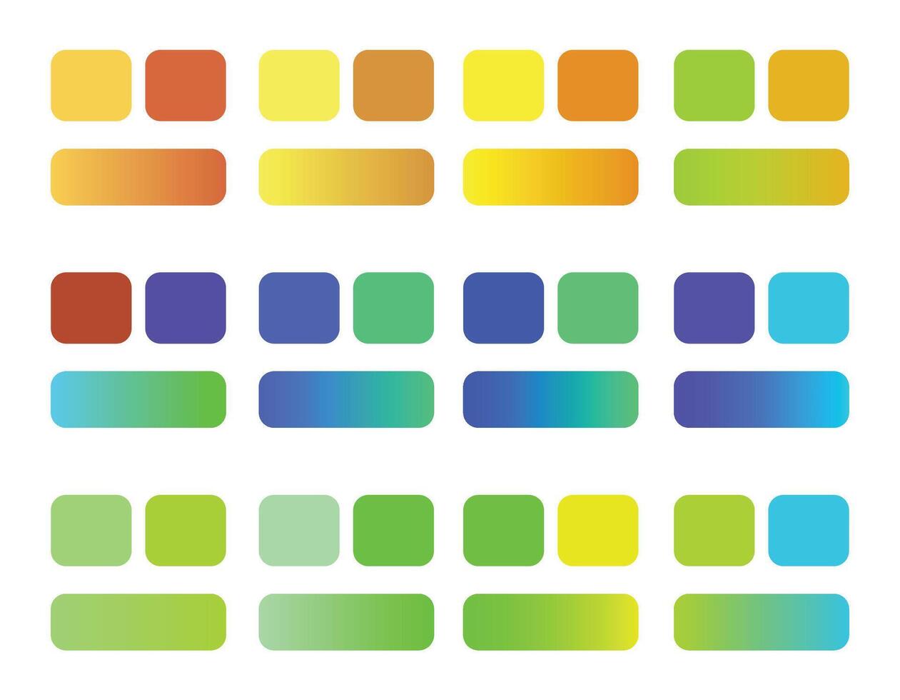 Editable Gradient Color Set for Digital Design vector