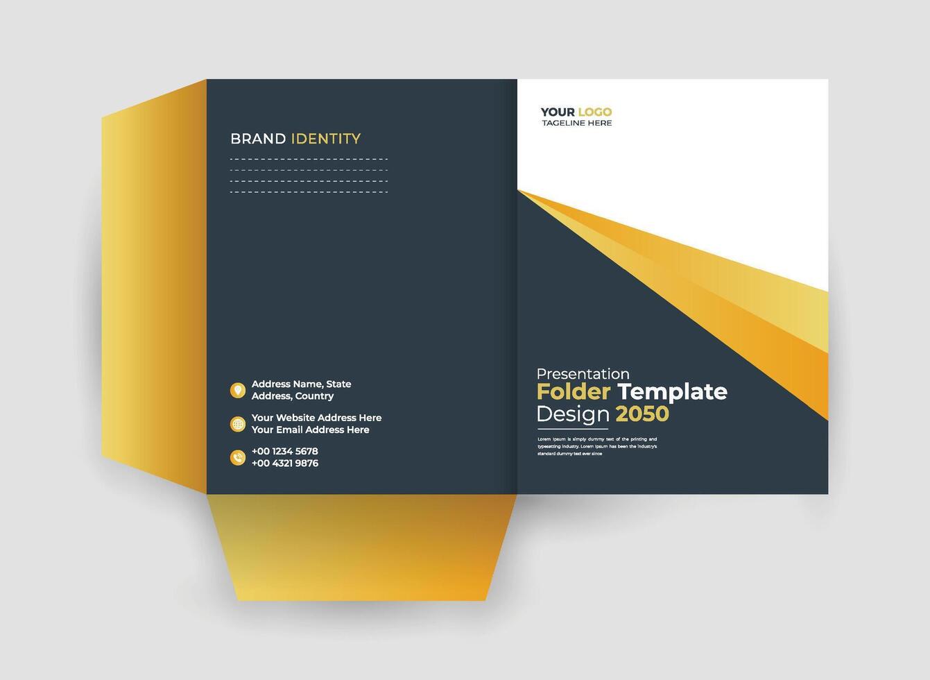 Modern File Folder Design Template vector