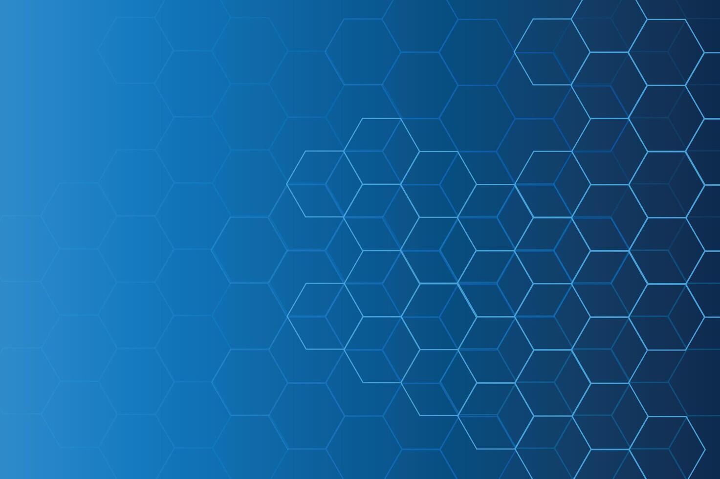Blue background, light, hexagon Blue pastel medical and tech background with hexagon pattern and bright sparkles. Realistic geometric cell texture for medicine and science technology design. vector