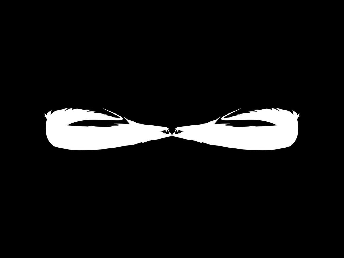 Pair Silhouette of the Cutlass Fish, for Logo Gram, Art Illustration, Pictogram, or Graphic Design Element. Flat Style Editable vector