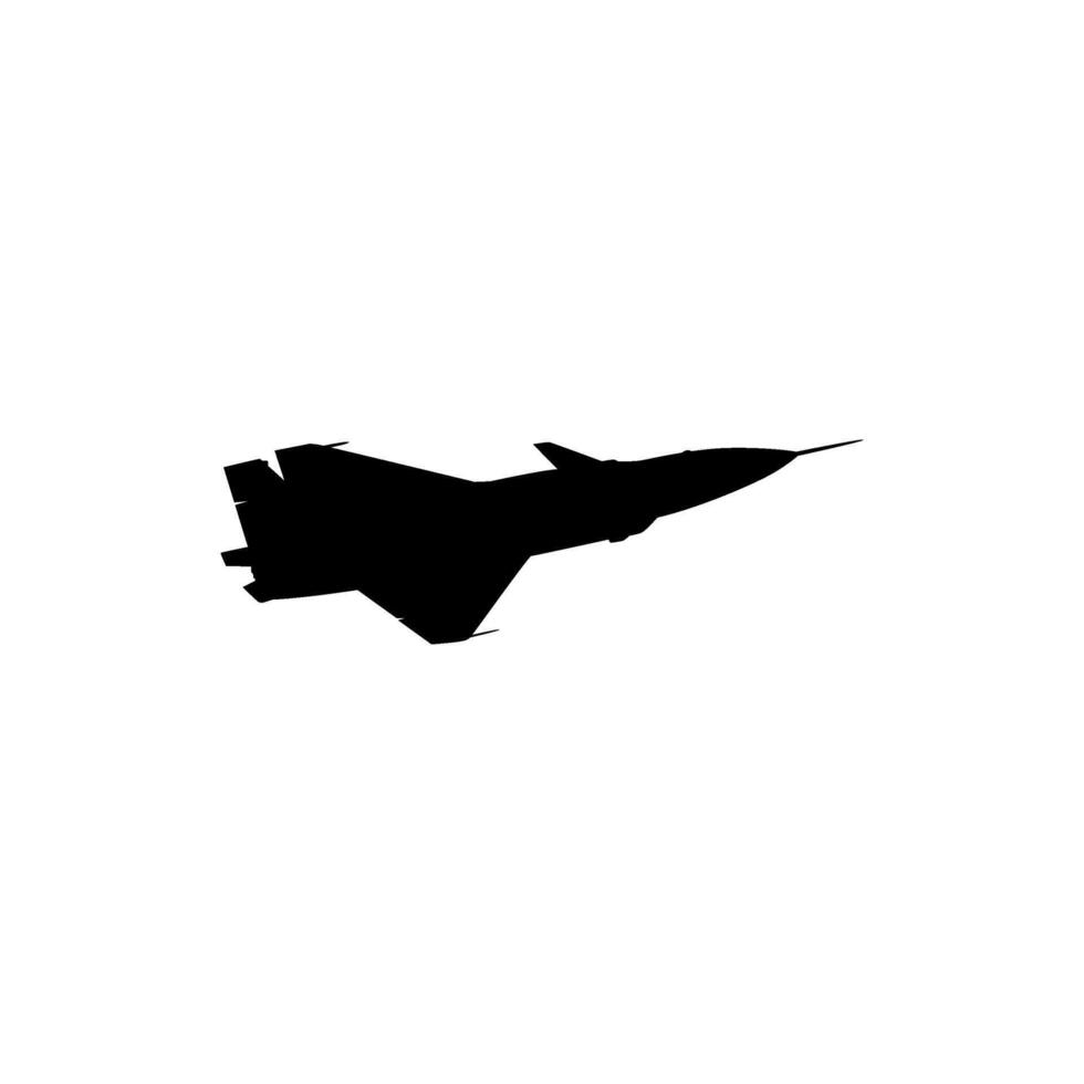 Silhouette of the Turkiye Jet Fighter, Fighter aircraft are military aircraft designed primarily for air-to-air combat. Flat Style vector