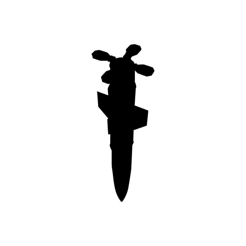 Atomic Bomb Silhouette, can use for Art Illustration, Icon, Symbol, Pictogram, News Illustration, or Graphic Design Element. Editable vector