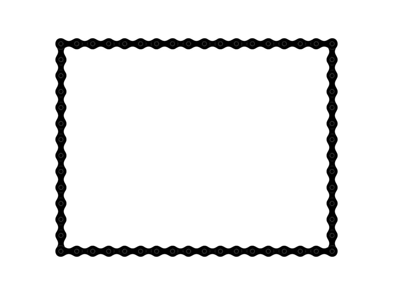 Frame Work in Rhombus Shape for Picture or Photo Image Create from Chain of the Motorcycle, Bike, Bicycle or Machine. Editable vector