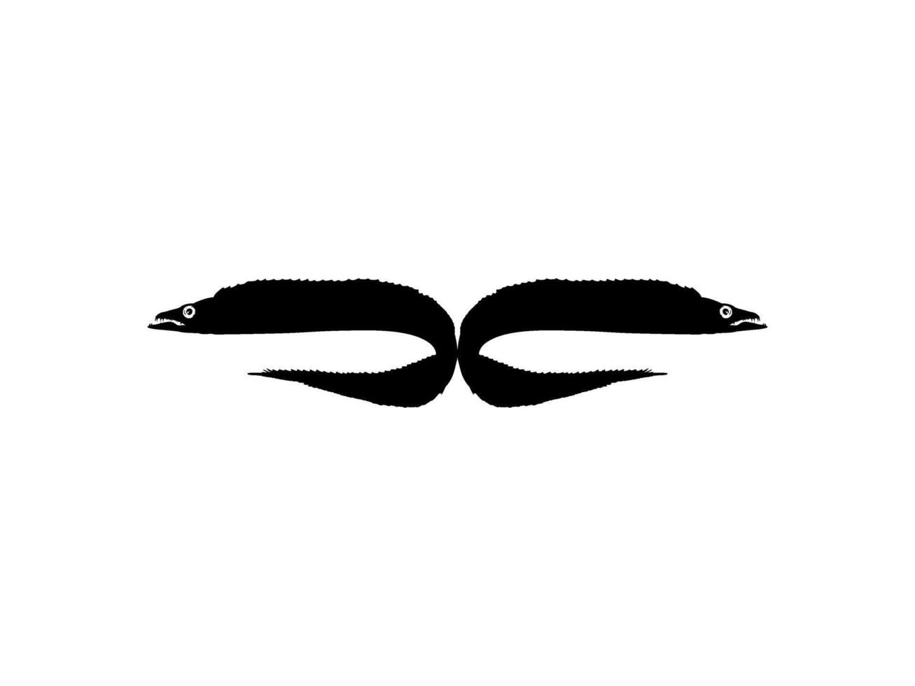 Silhouette of the Cutlass Fish, for Logo Gram, Art Illustration, Pictogram, or Graphic Design Element. Flat Style vector