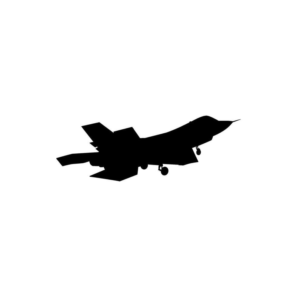 Silhouette of the Turkiye Jet Fighter, Fighter aircraft are military aircraft designed primarily for air-to-air combat. Editable vector