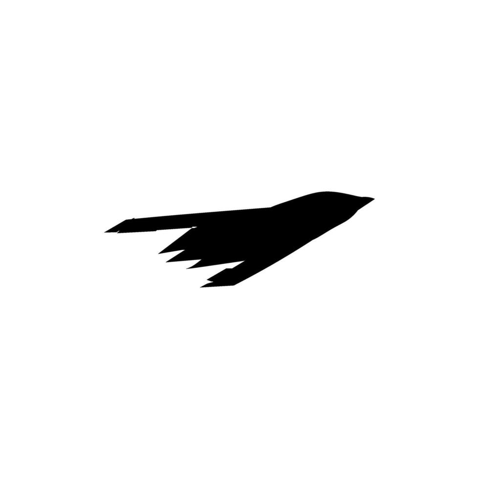 Silhouette of the Jet Fighter, Fighter Aircraft, are military aircraft designed primarily for air-to-air combat. Flat Editable vector