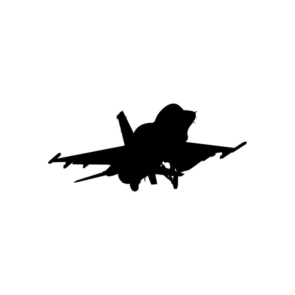 Silhouette of the Turkiye Jet Fighter in Black White vector