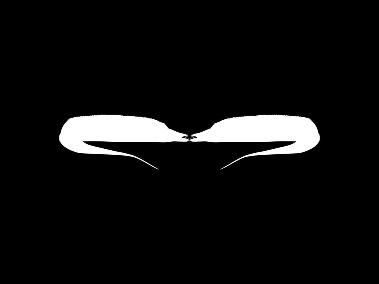 Pair Silhouette of the Cutlass Fish, for Logo Gram, Art Illustration, Pictogram, etc. Editable vector