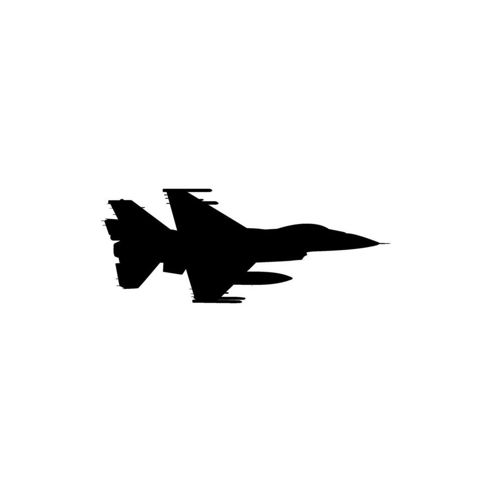 Silhouette of the Turkiye Jet Fighter, Fighter aircraft are military aircraft designed primarily for air-to-air combat. Black White and Flat Style vector