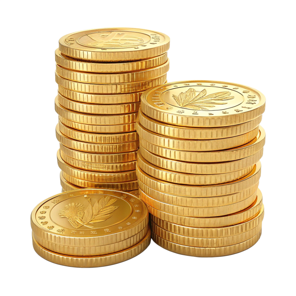 Pile of Gold Coins for Investment and Success Themes png