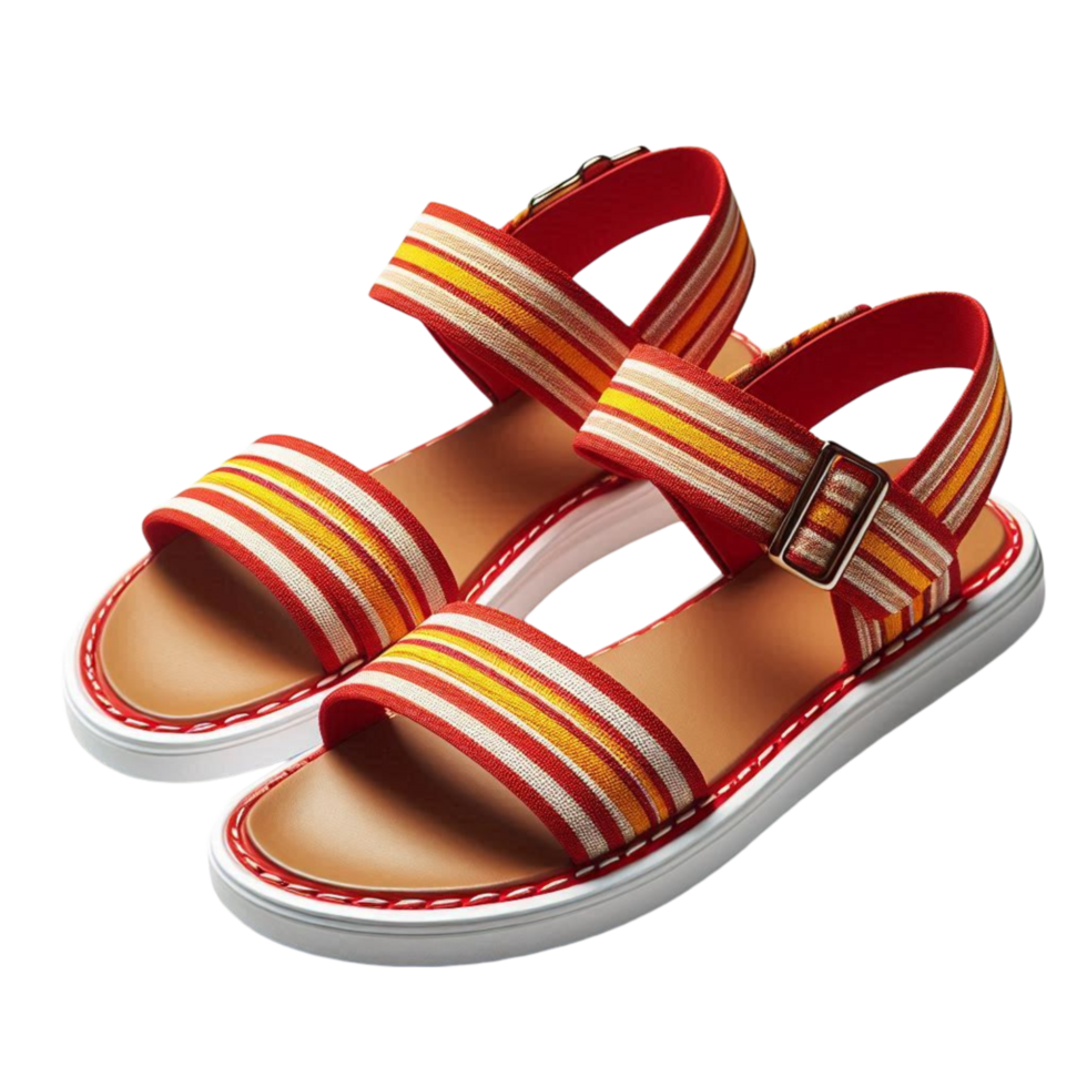 Single Red Summer Sandal Side View png
