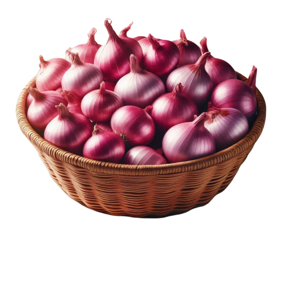 Full Basket of Red Onions png