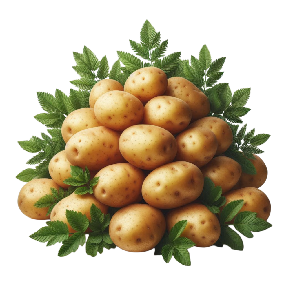 Potato Pile with Leafy Green Garnish png