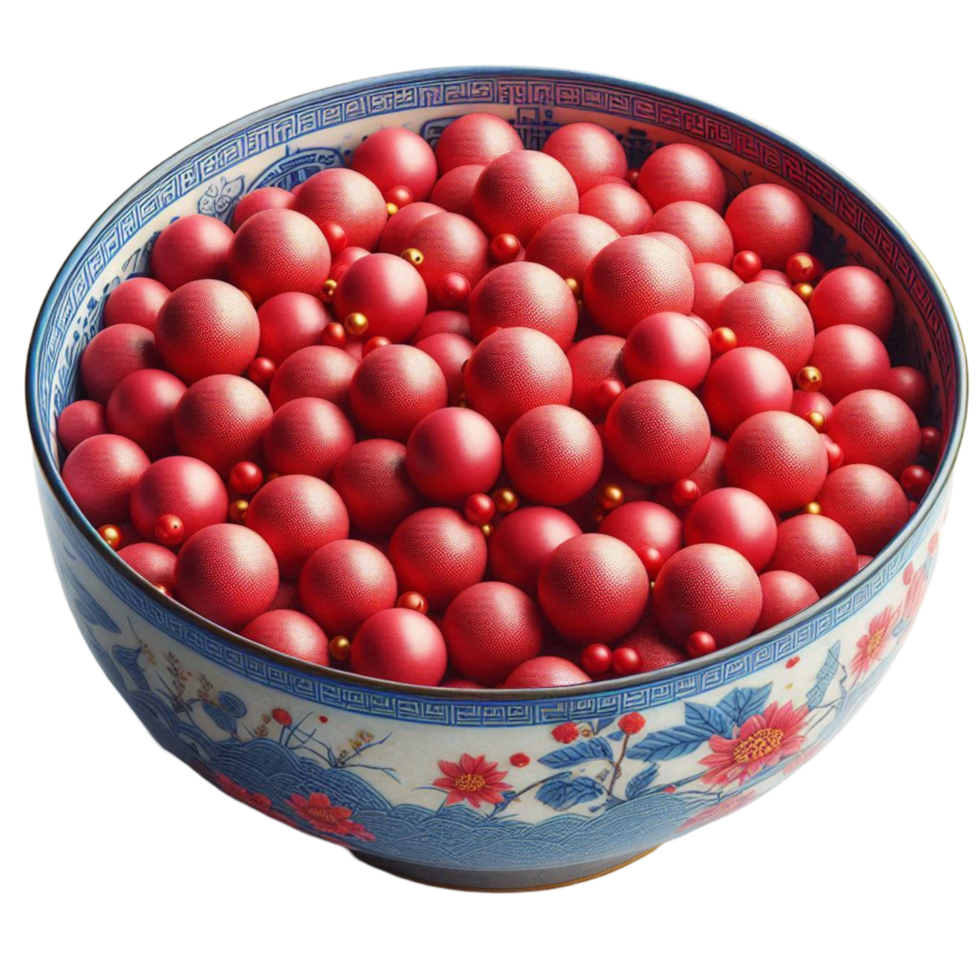 Decorative Bowl of Red Berries png