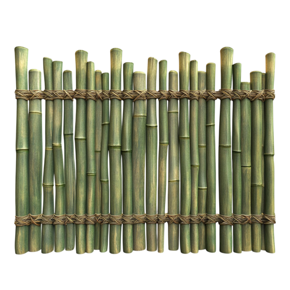 Bamboo Fence with Rope png