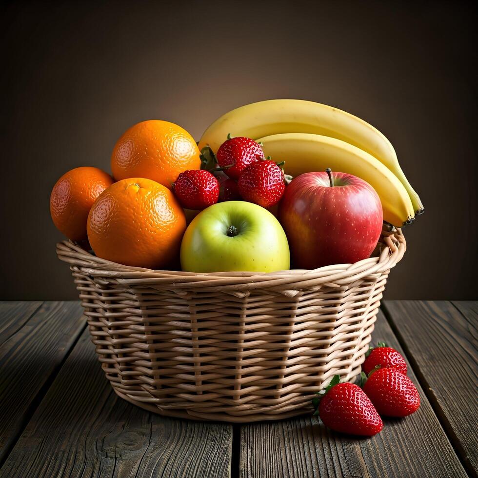 A basket full of fruit photo