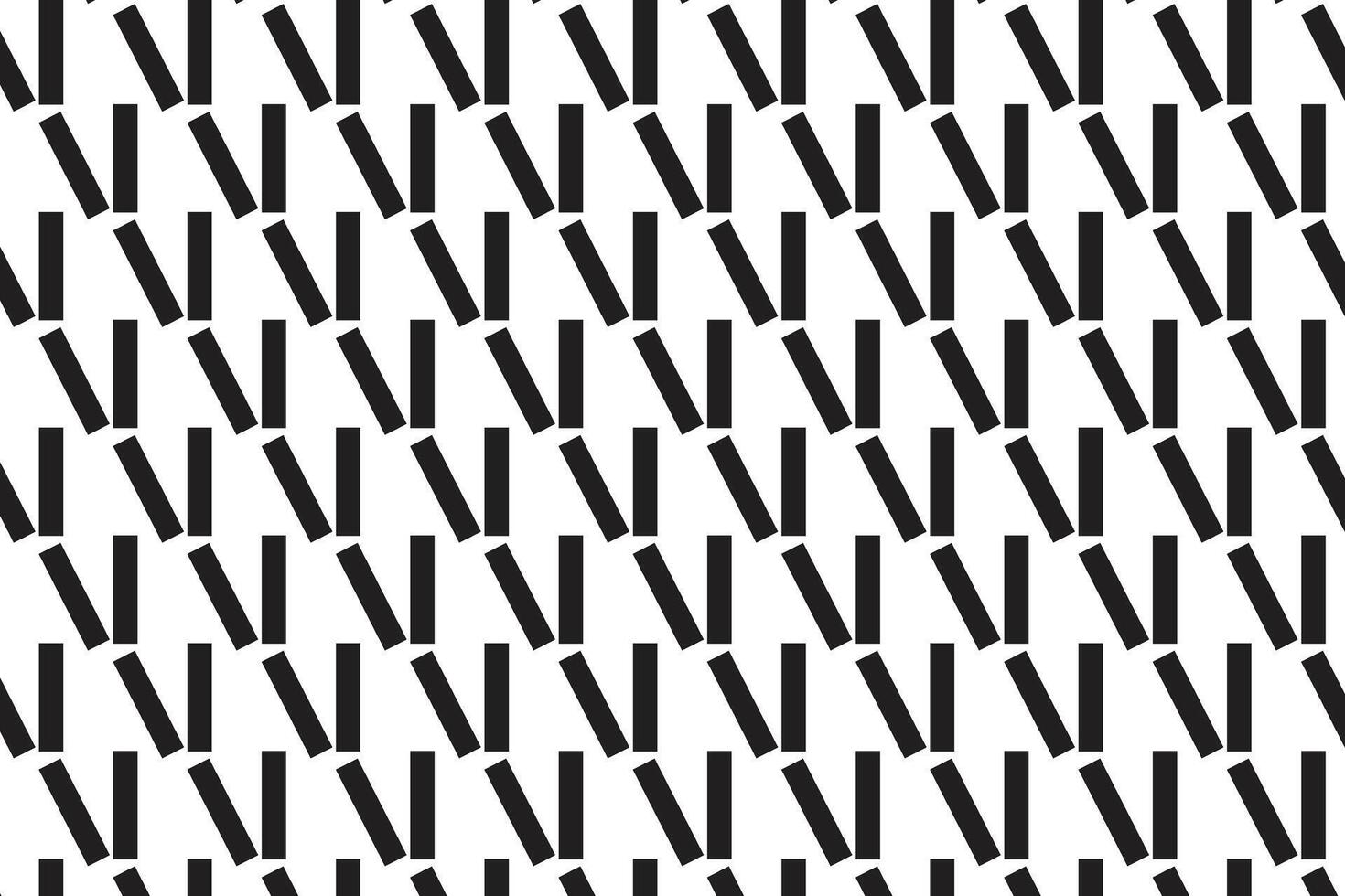 simple abstract black color geometric half line pattern repeating black vertical lines on a white surface vector