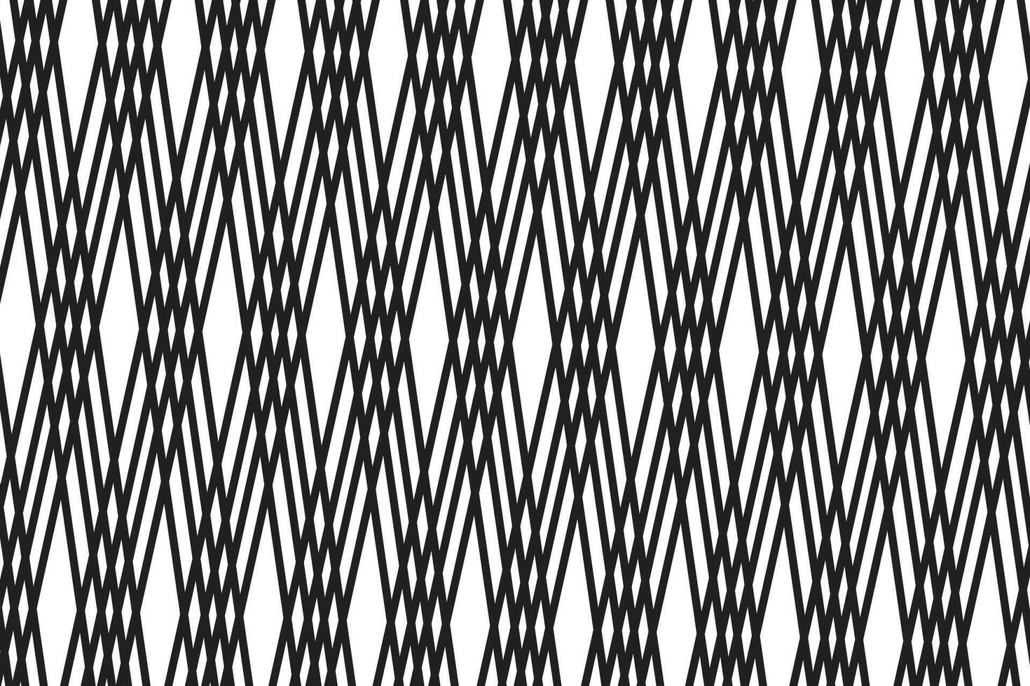 simple abstract black color asymmetrical line pattern geometric pattern of interlaced lines forming diamond shapes vector