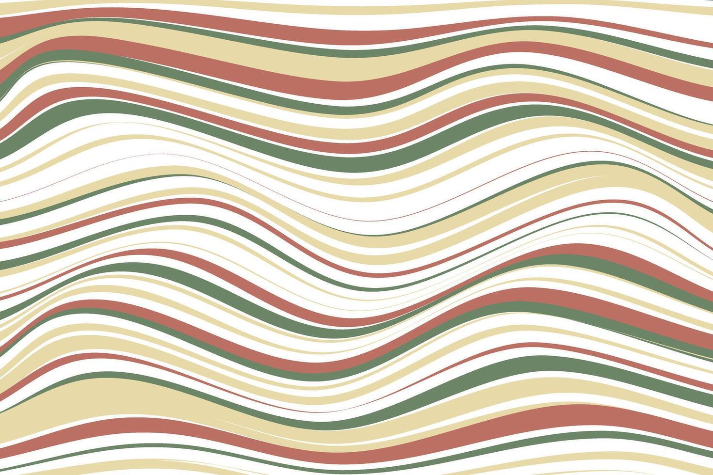 simple abstract brown cream green color creative geometric thin to thick wavy line pattern abstract composition of wavy striped lines in earthy tones vector