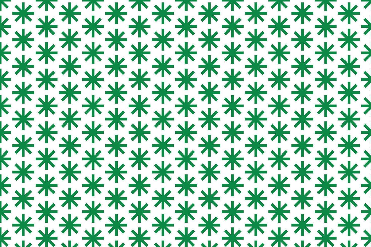 simple abstract green color creative geometric small sunburst pattern repeating pattern of green star shaped snowflakes vector