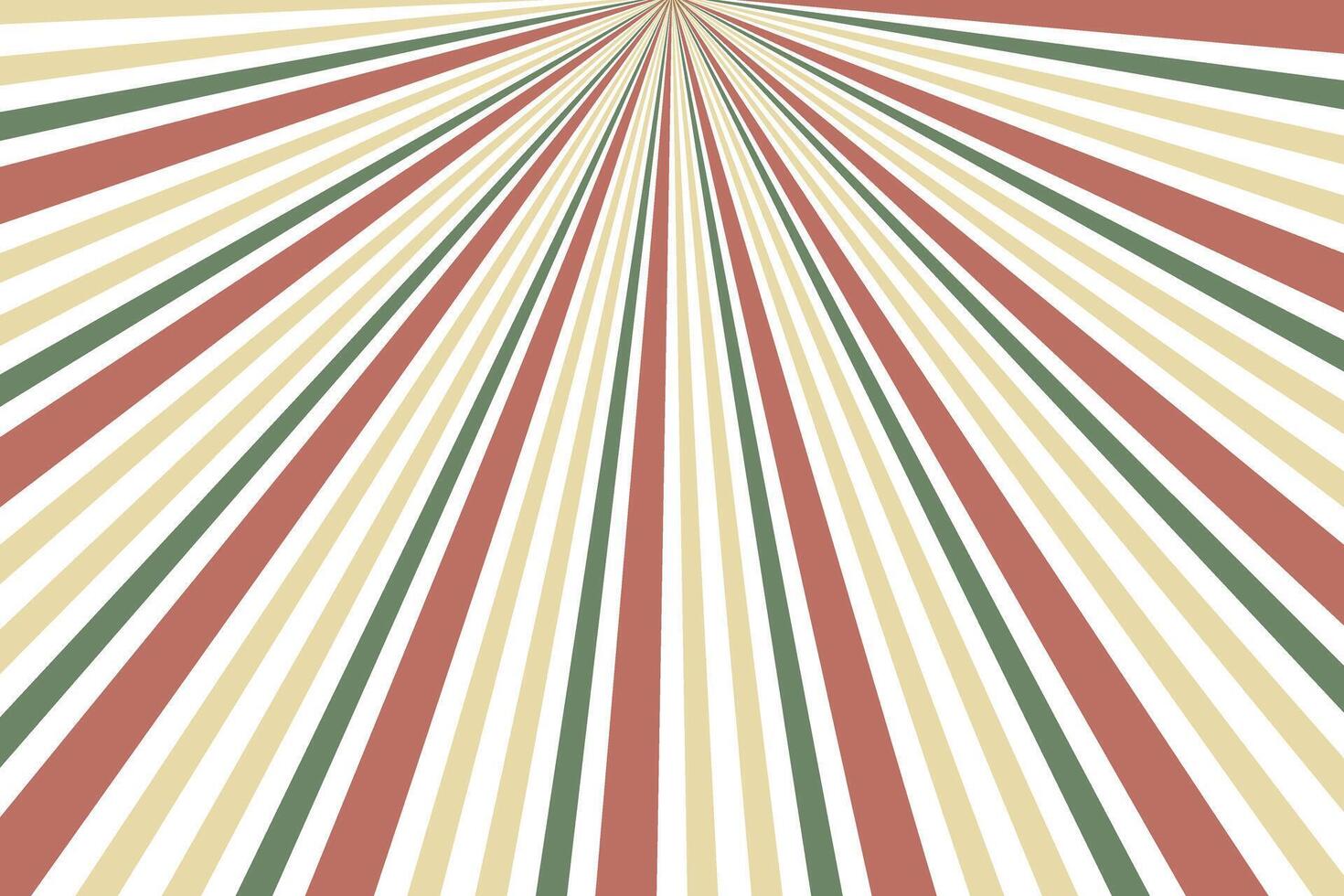 simple abstract brown cream green color vertical creative geometric thin line pattern retro sunburst with colorful radial stripes vector
