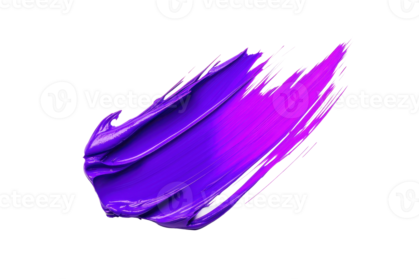 A vibrant purple paint stroke with dynamic texture and smooth edges, showcasing artistic expression and creativity. brushstroke appears bold and energetic, capturing attention with its vivid hue png