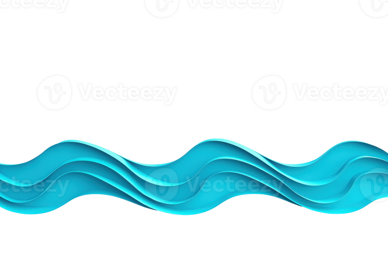 A series of smooth, flowing blue waves create dynamic and modern design element, perfect for backgrounds or decorative purposes. layered curves add depth and movement to composition png