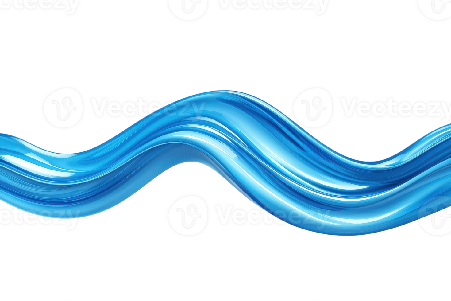 A dynamic, flowing blue wave pattern on transparency background, showcasing fluidity and movement. abstract design evokes sense of calm and energy simultaneously png