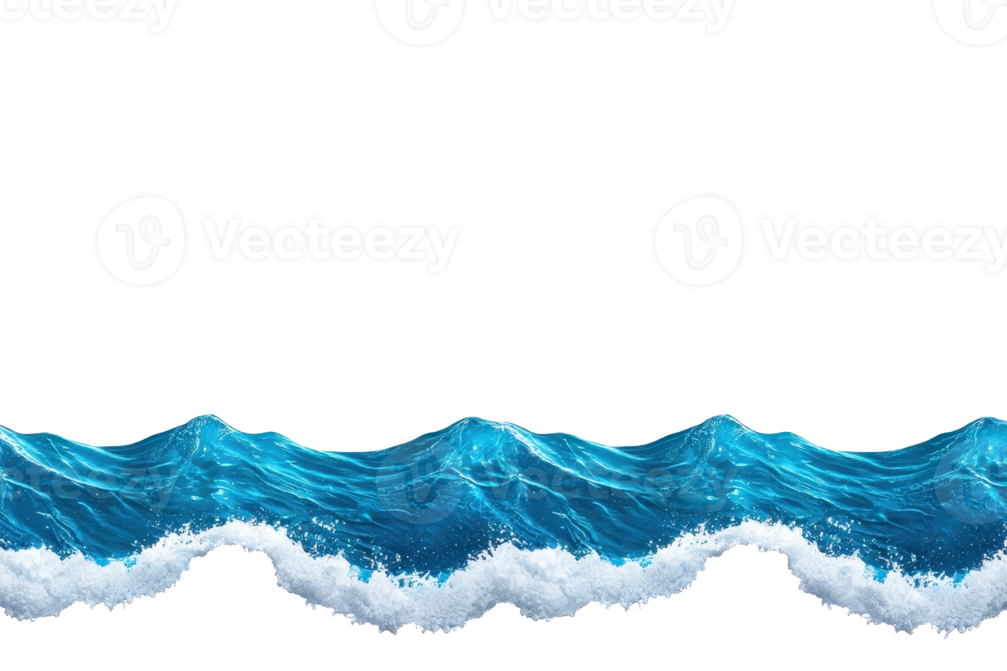 A seamless pattern of vibrant blue ocean waves with white foam, creating dynamic and refreshing design. waves appear lively and energetic, perfect for aquatic themed projects png