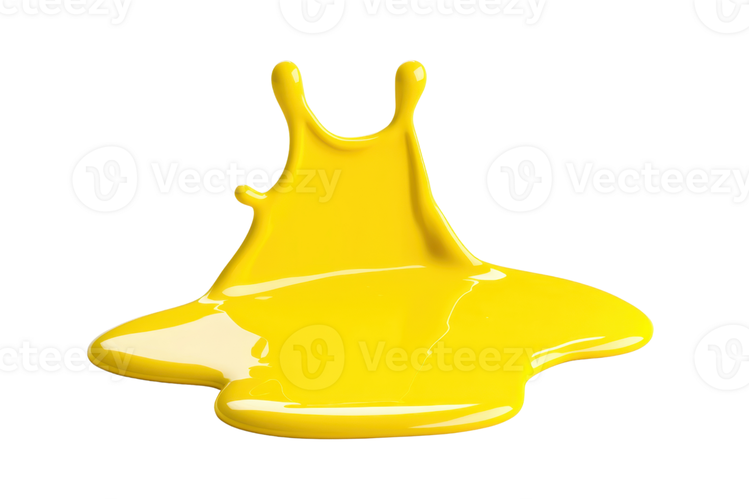A vibrant splash of yellow paint creates abstract shape against transparency background, capturing sense of motion and creativity png
