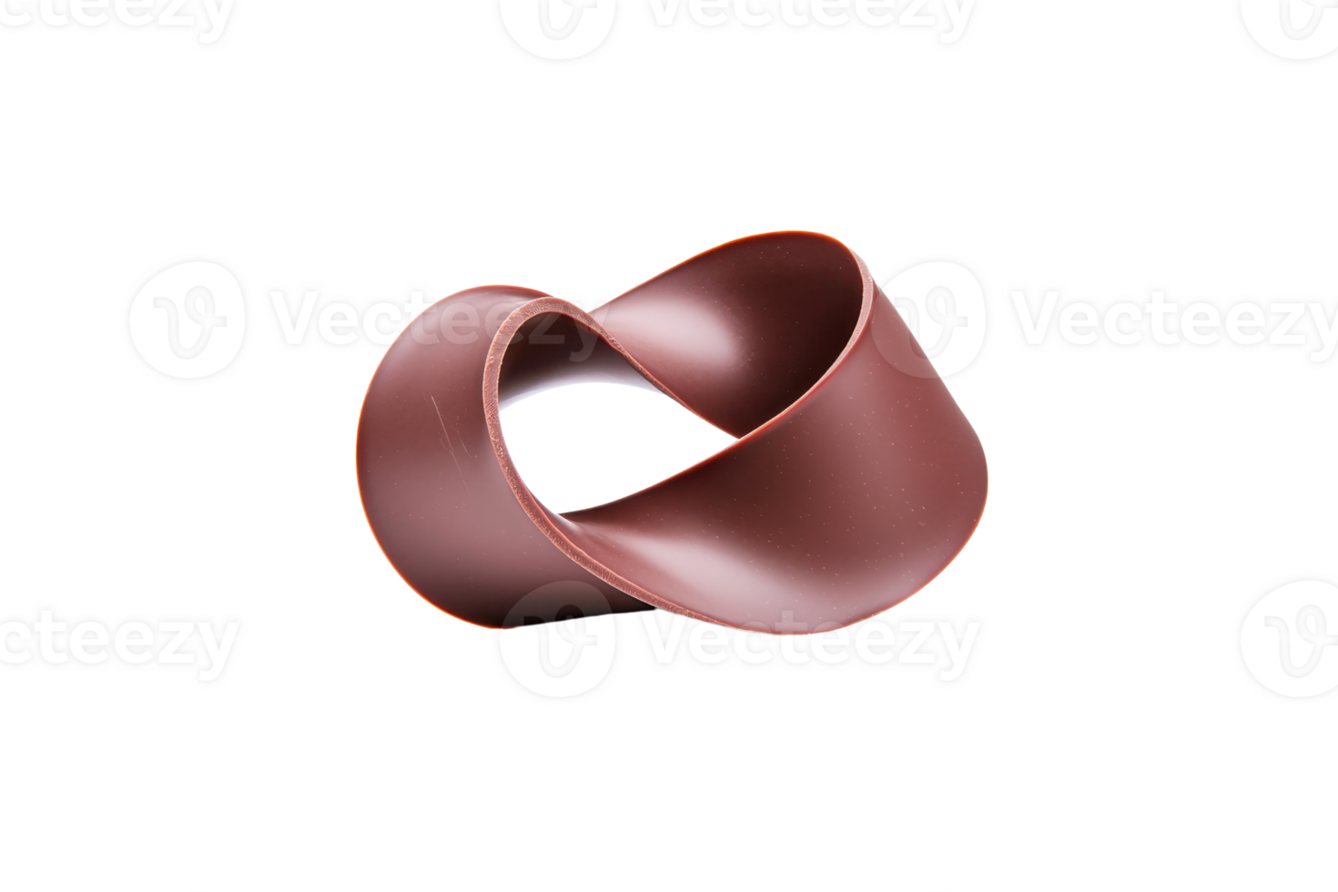 A twisted, smooth, brown ribbon like sculpture with modern design png